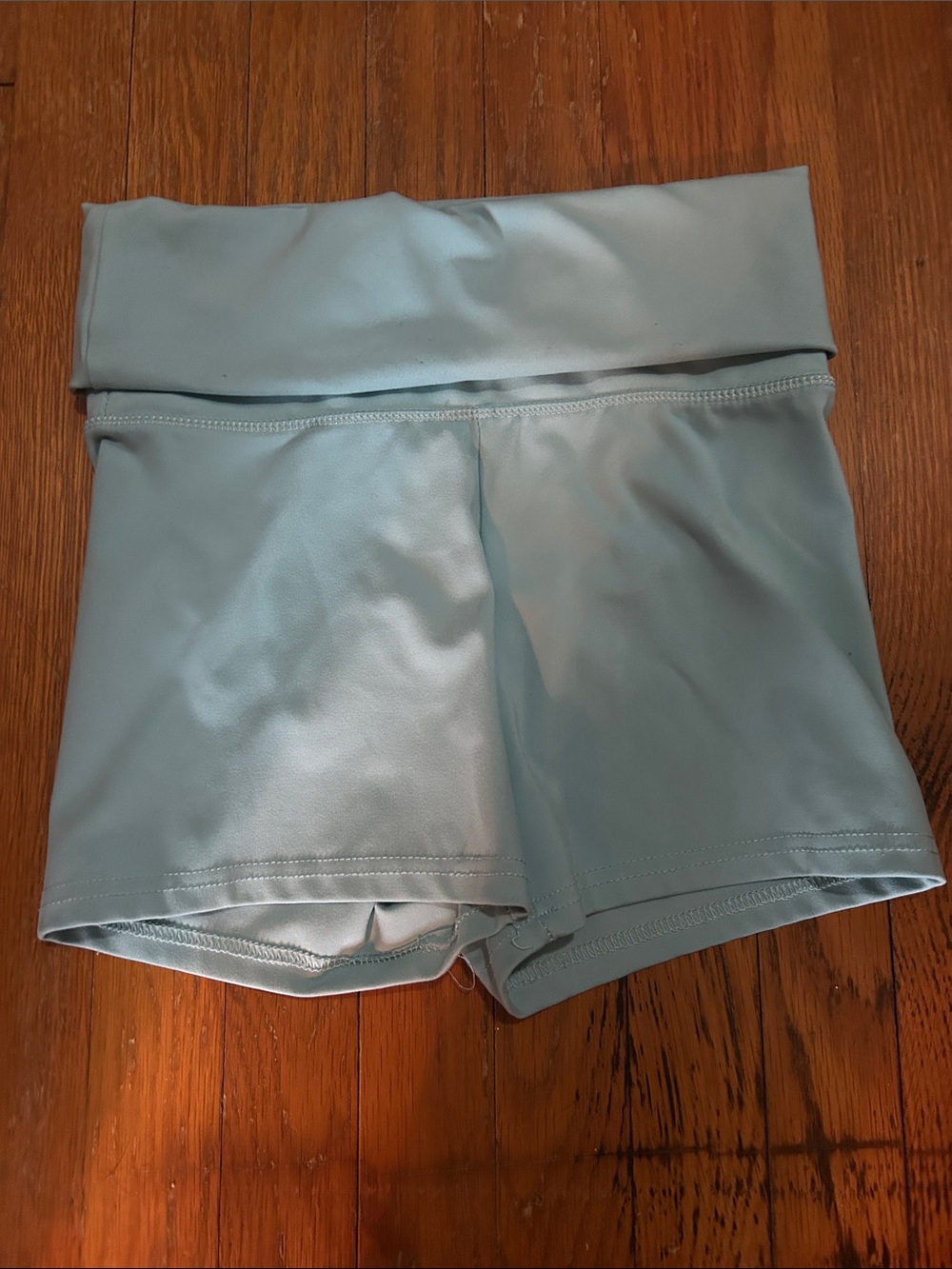 No Boundaries Light Blue/green High-Waist Bike Shorts